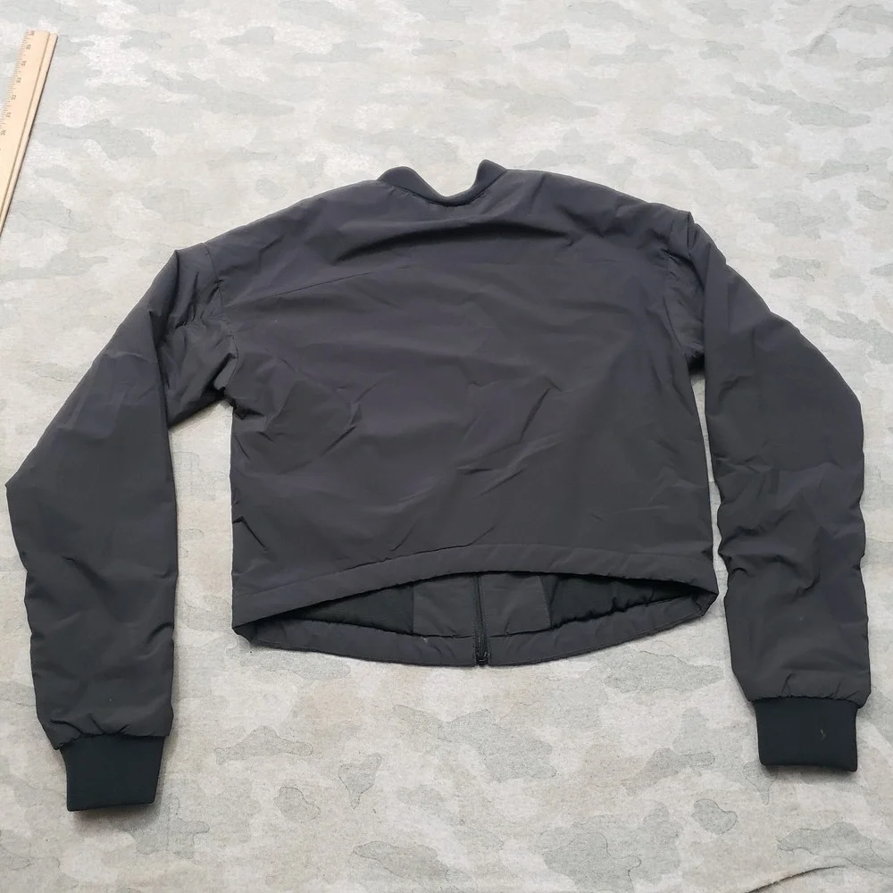 Nike Jacket Womens Small Gray Full Zip Aerolayer Crop